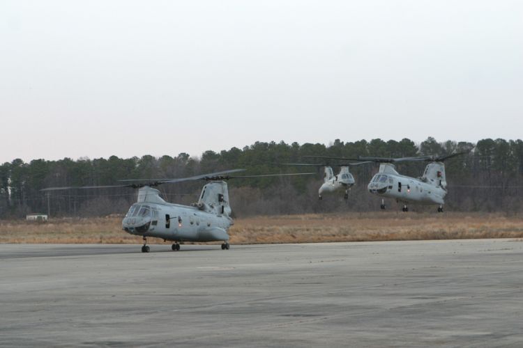 Image: U.S.M.C. CH-46E Sea Knight Helicopters