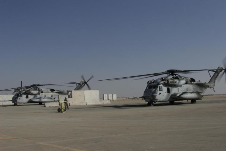 Image: Two United States Marine Corps CH-53E Super Stallion Helicopters