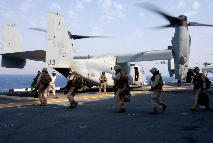 Image: U.S. Marine Corps MV-22 Ospreys Tiltrotor