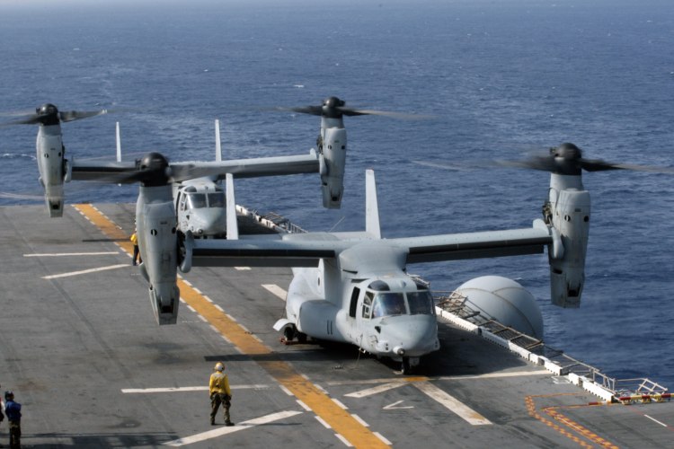 Image: U.S. Marine Corps MV-22 Ospreys Tiltrotor